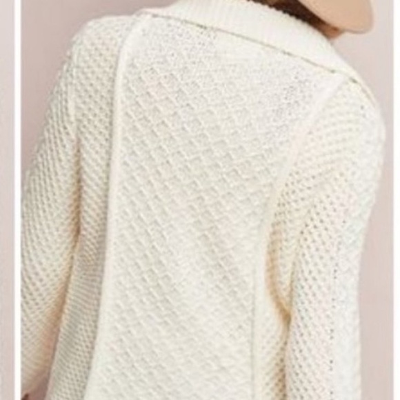 Anthropologie Maeve Cable Knit Chunky Cardigan Sweater Blazer Size Small - Picture 3 of 15